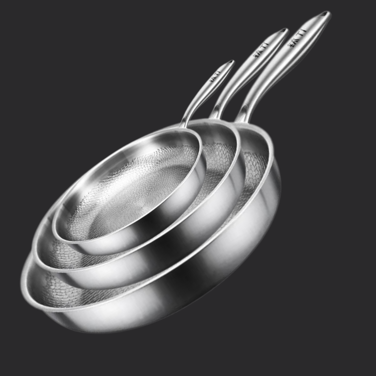 CQ Sartenes de Titanio puro 100% de 26/28/30cm