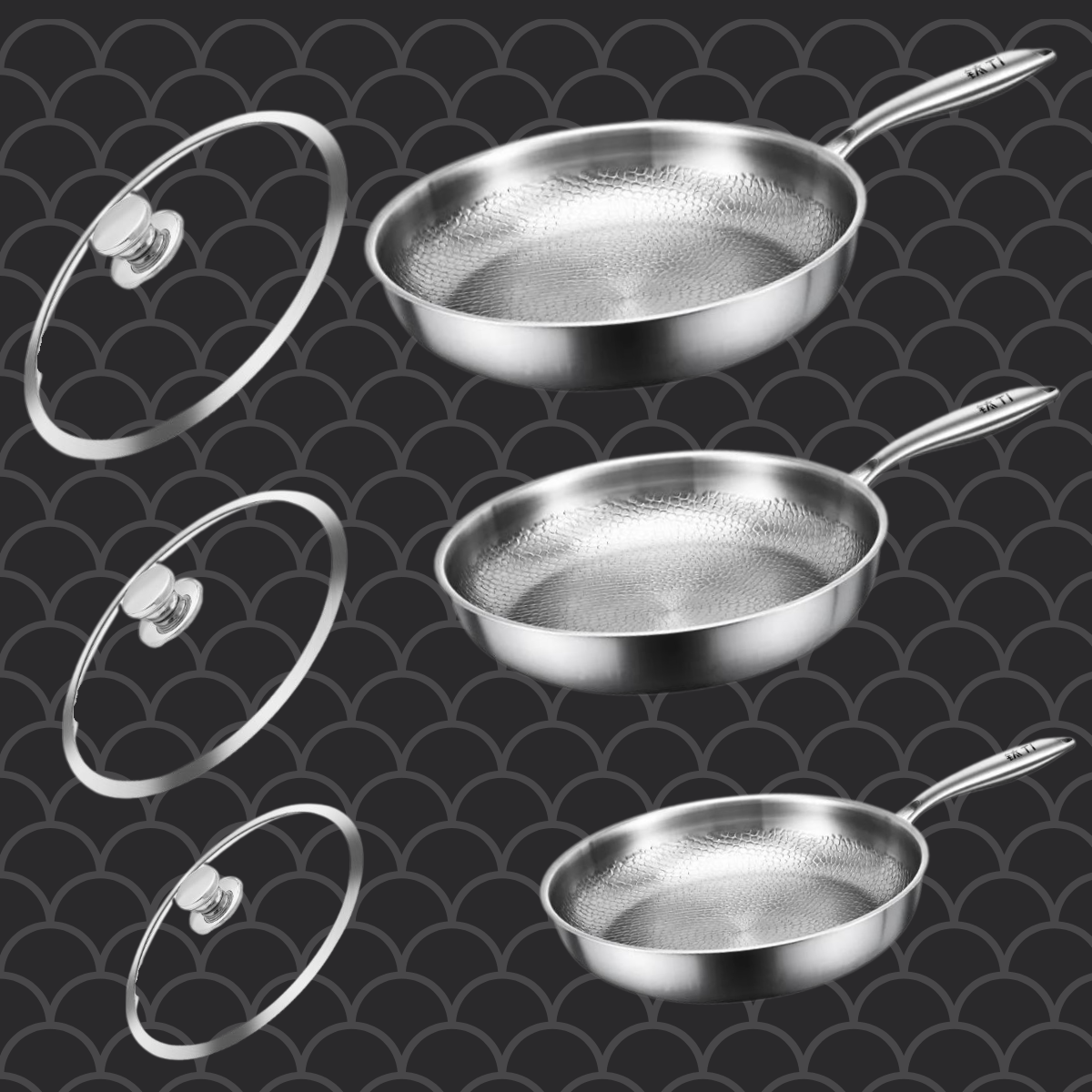 CQ Sartenes de Titanio puro 100% de 26/28/30cm