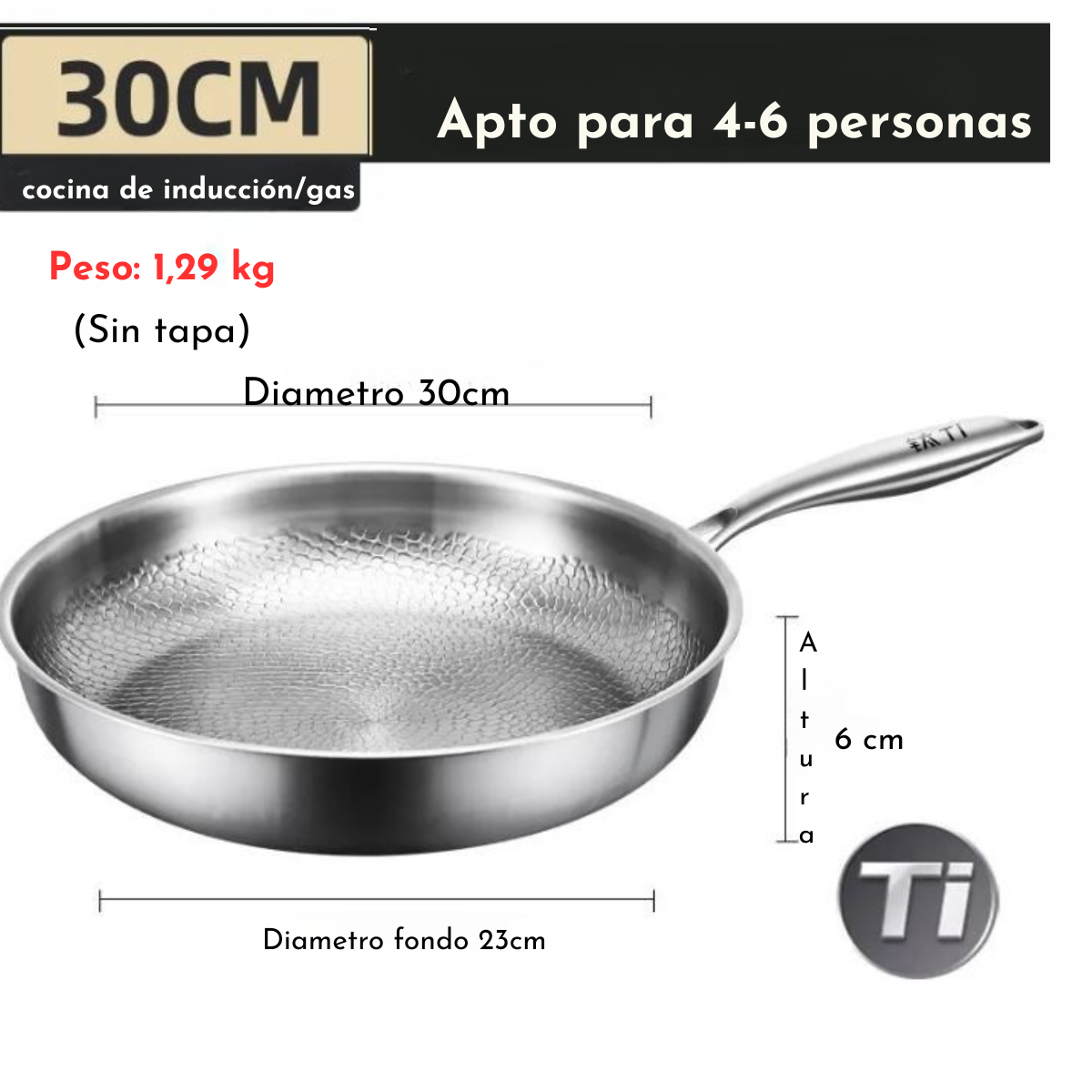 CQ  Sartenes de Titanio puro 100%